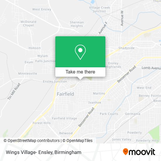 Mapa de Wings Village- Ensley