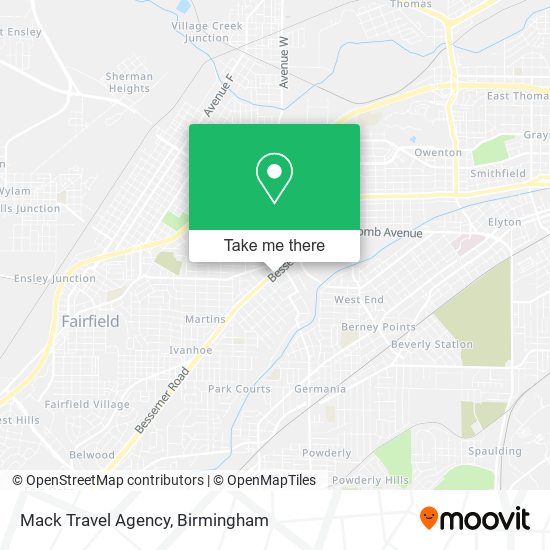 Mack Travel Agency map