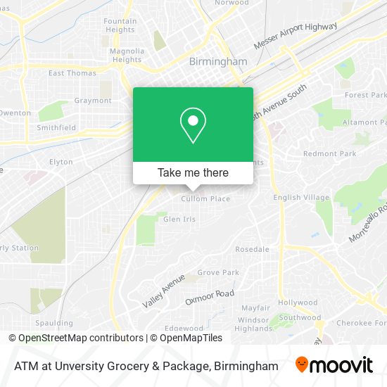 Mapa de ATM at Unversity Grocery & Package