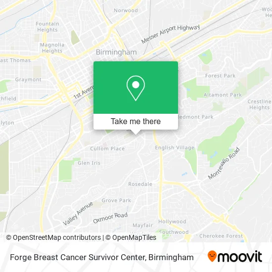 Mapa de Forge Breast Cancer Survivor Center