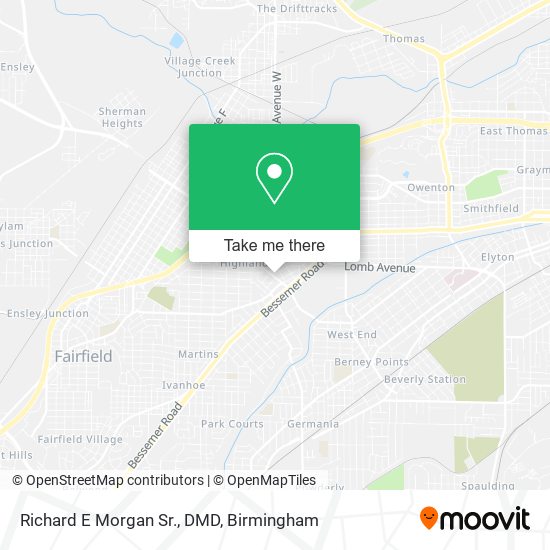 Richard E Morgan Sr., DMD map