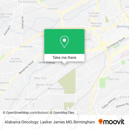 Alabama Oncology: Lasker James MD map