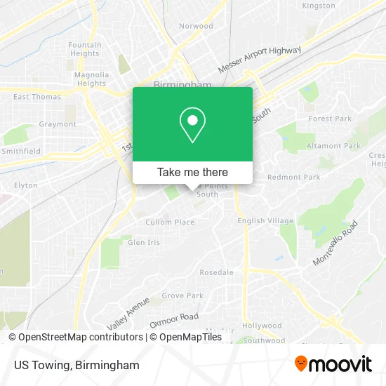 Mapa de US Towing