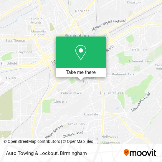 Mapa de Auto Towing & Lockout