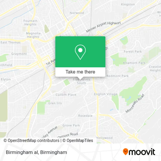 Mapa de Birmingham al