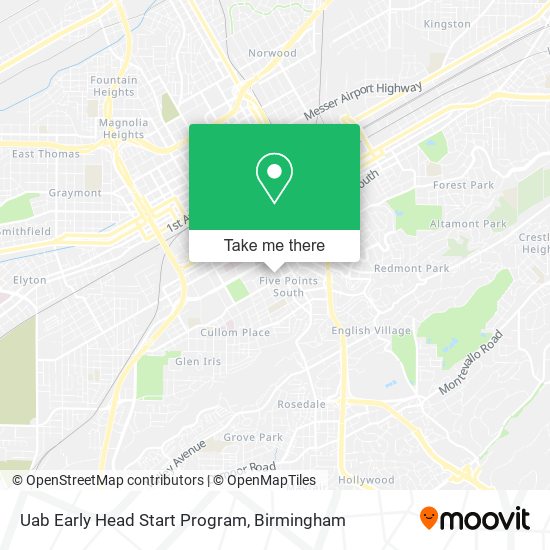 Uab Early Head Start Program map