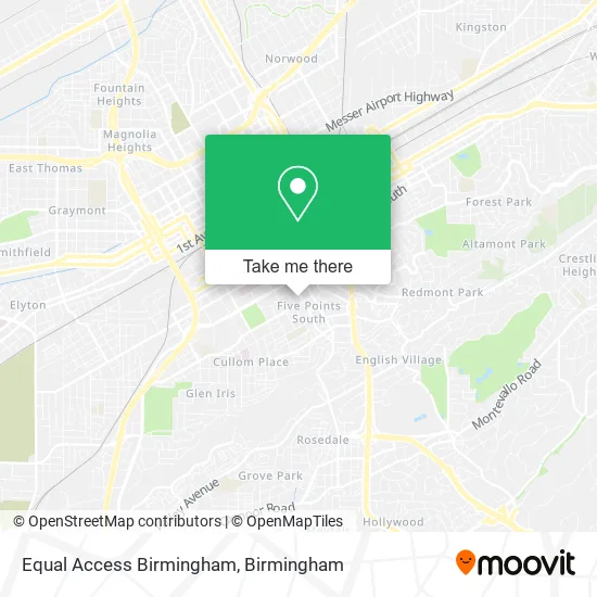 Equal Access Birmingham map