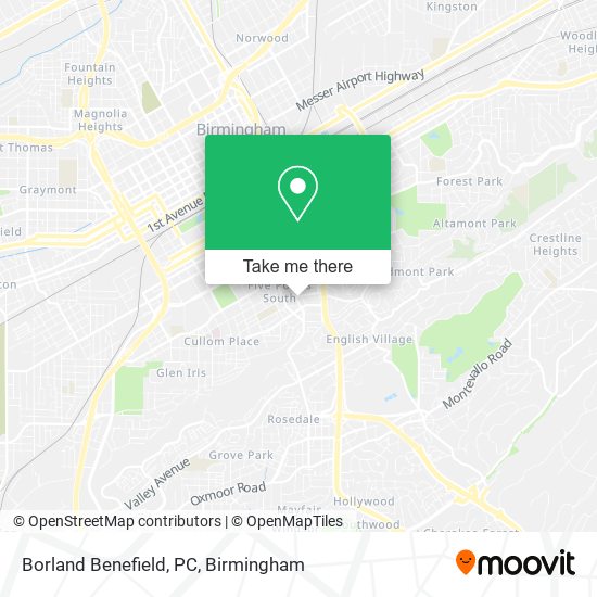 Borland Benefield, PC map