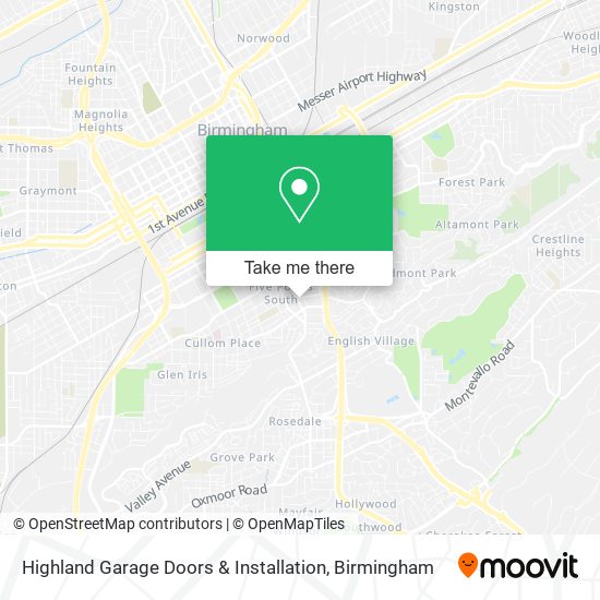 Highland Garage Doors & Installation map