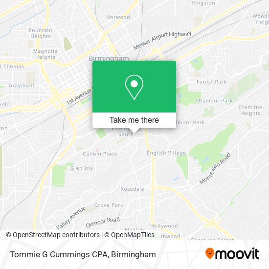 Tommie G Cummings CPA map