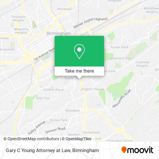Gary C Young Attorney at Law map