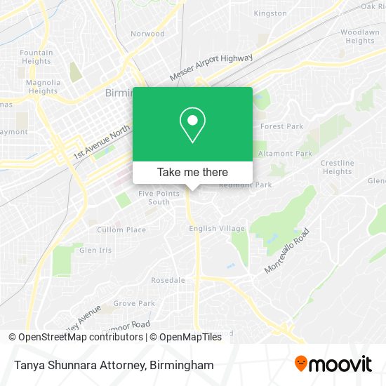 Tanya Shunnara Attorney map