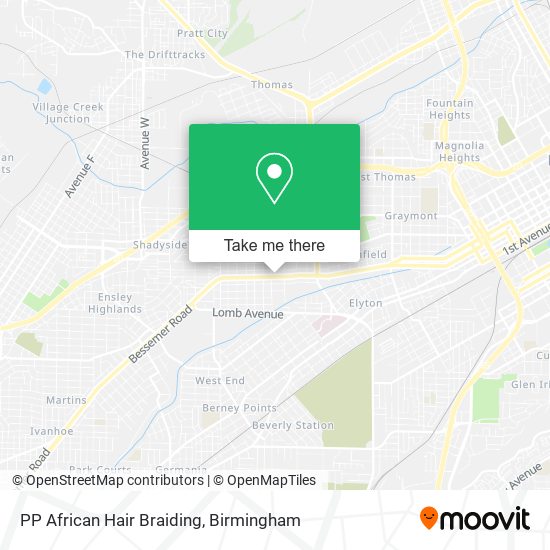 PP African Hair Braiding map
