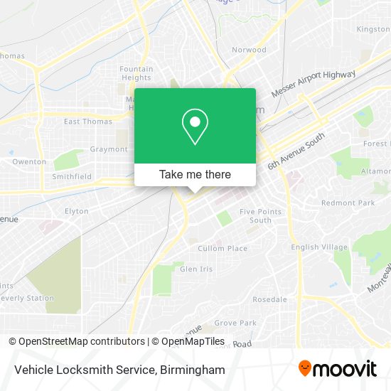 Vehicle Locksmith Service map