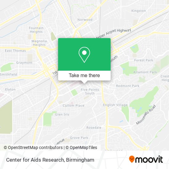 Center for Aids Research map