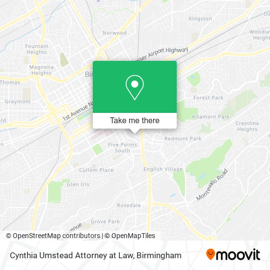 Mapa de Cynthia Umstead Attorney at Law