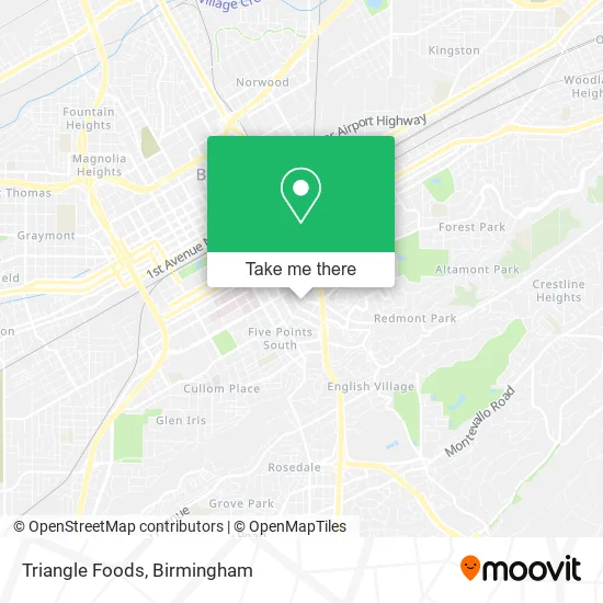Mapa de Triangle Foods