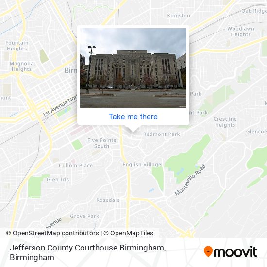 Jefferson County Courthouse Birmingham map
