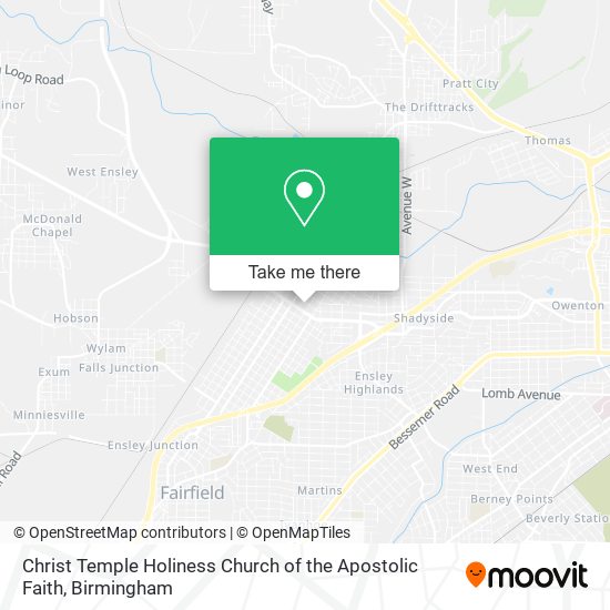 Christ Temple Holiness Church of the Apostolic Faith map
