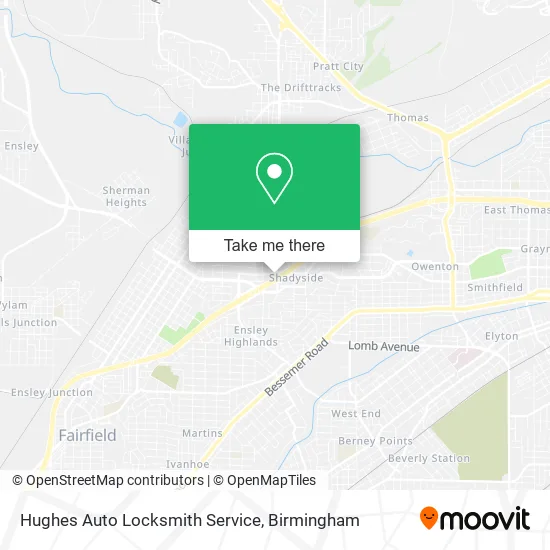 Hughes Auto Locksmith Service map
