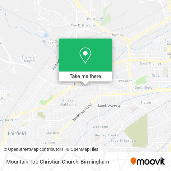 Mountain Top Christian Church map