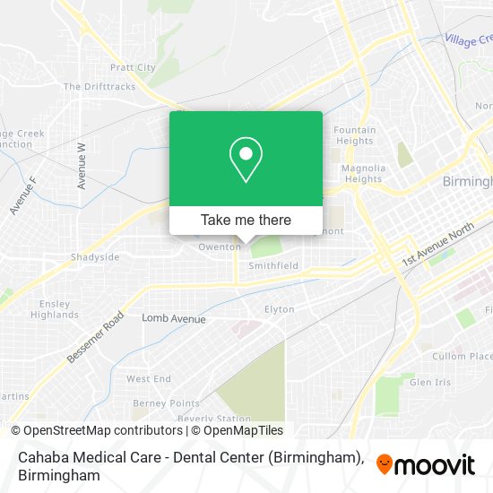 Cahaba Medical Care - Dental Center (Birmingham) map