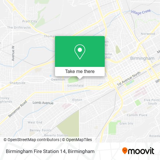 Mapa de Birmingham Fire Station 14