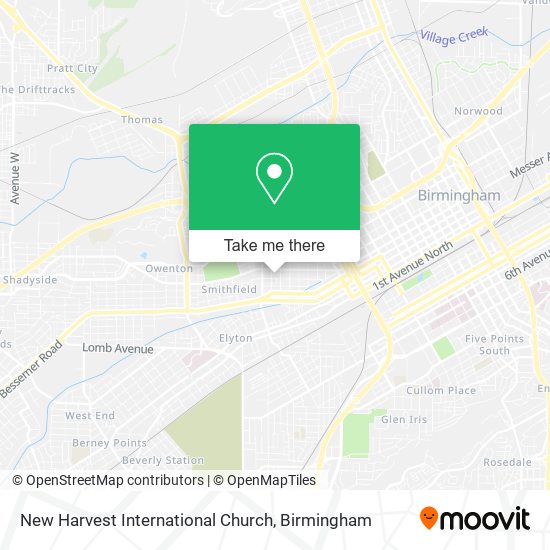 Mapa de New Harvest International Church