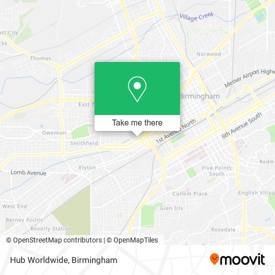 Mapa de Hub Worldwide