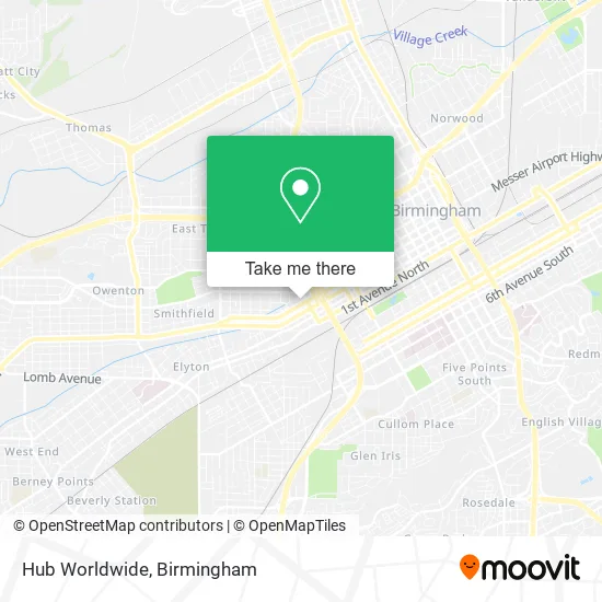 Mapa de Hub Worldwide