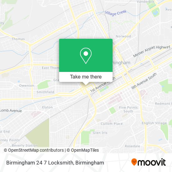 Birmingham 24 7 Locksmith map