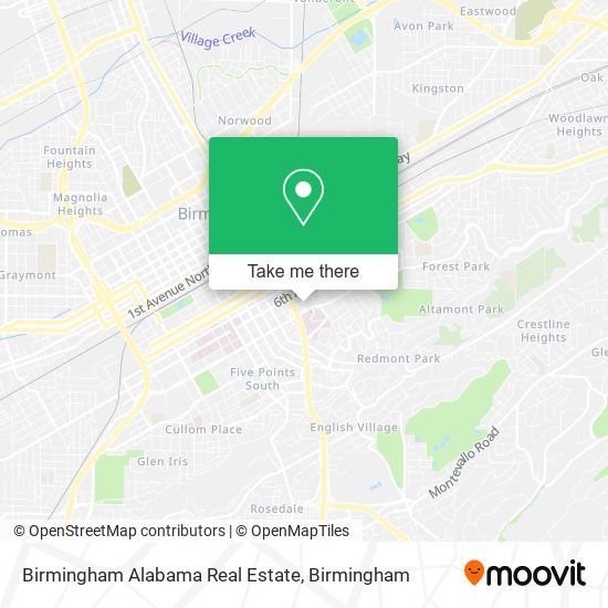 Mapa de Birmingham Alabama Real Estate