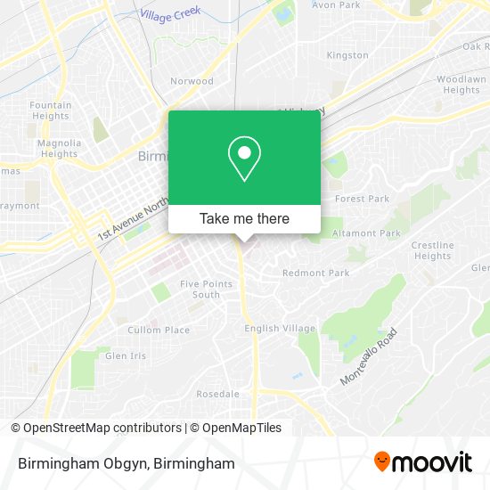 Birmingham Obgyn map