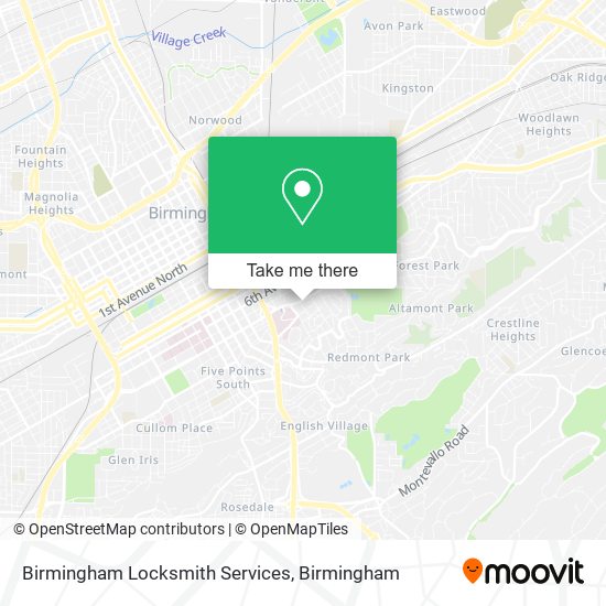 Mapa de Birmingham Locksmith Services