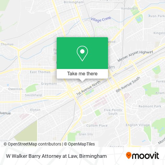 Mapa de W Walker Barry Attorney at Law