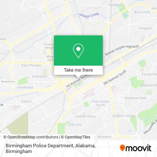 Birmingham Police Department, Alabama map