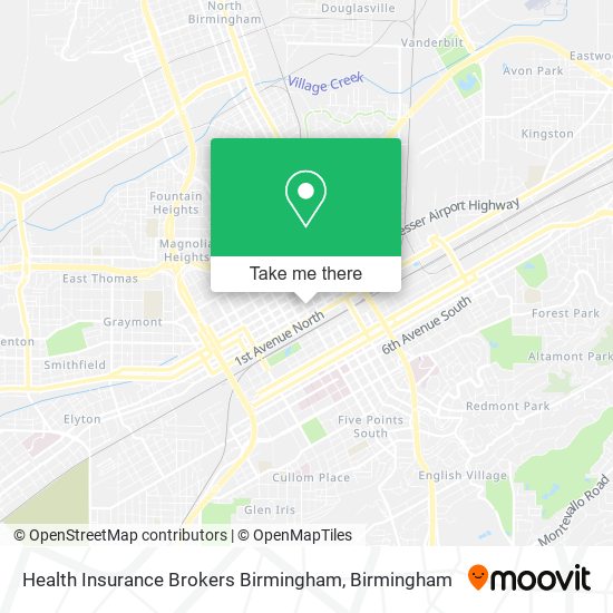 Health Insurance Brokers Birmingham map