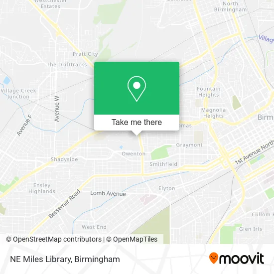 NE Miles Library map