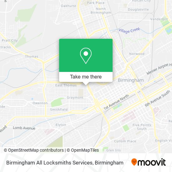 Mapa de Birmingham All Locksmiths Services