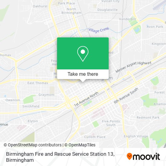 Birmingham Fire and Rescue Service Station 13 map