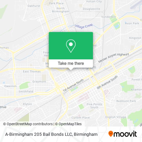 Mapa de A-Birmingham 205 Bail Bonds LLC