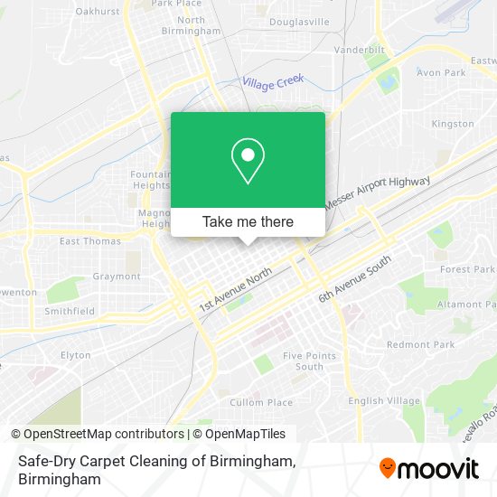 Safe-Dry Carpet Cleaning of Birmingham map