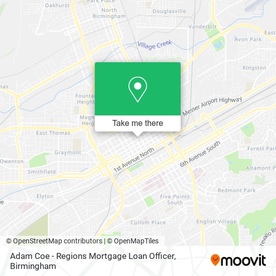 Adam Coe - Regions Mortgage Loan Officer map