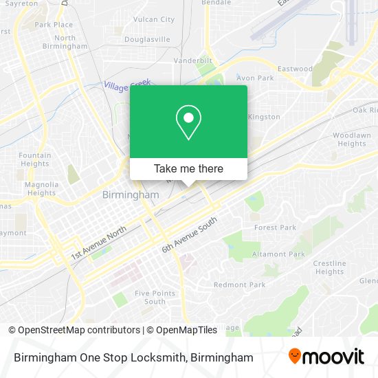 Birmingham One Stop Locksmith map