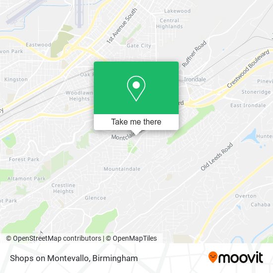 Shops on Montevallo map