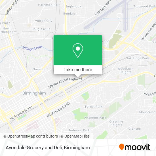 Avondale Grocery and Deli map