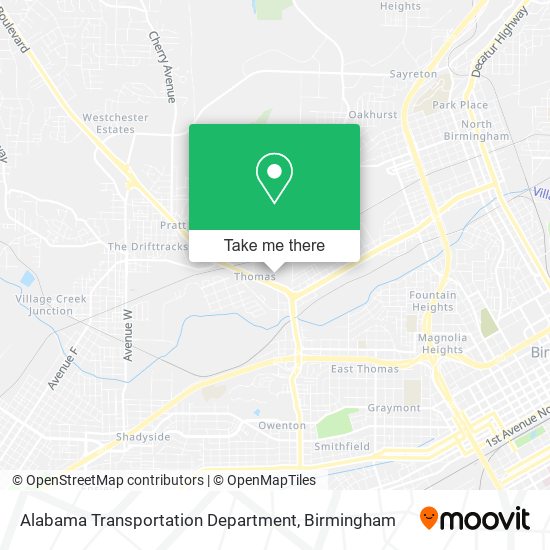 Alabama Transportation Department map