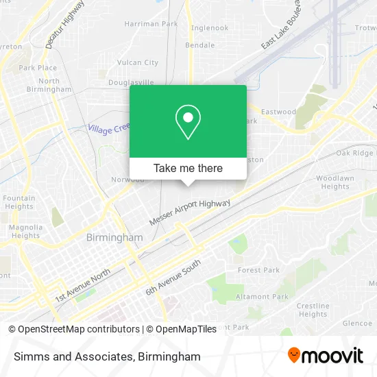 Simms and Associates map