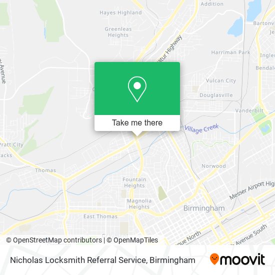 Nicholas Locksmith Referral Service map