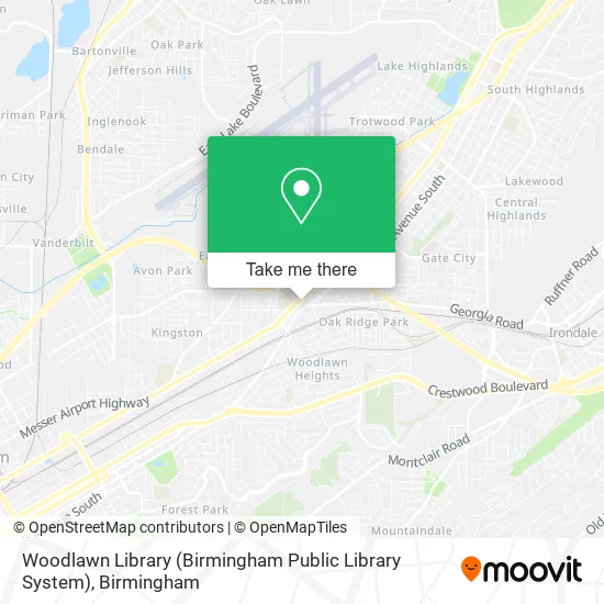 Woodlawn Library (Birmingham Public Library System) map